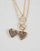 FULL TILT Layered Floral/Heart Locket Necklace image number 3