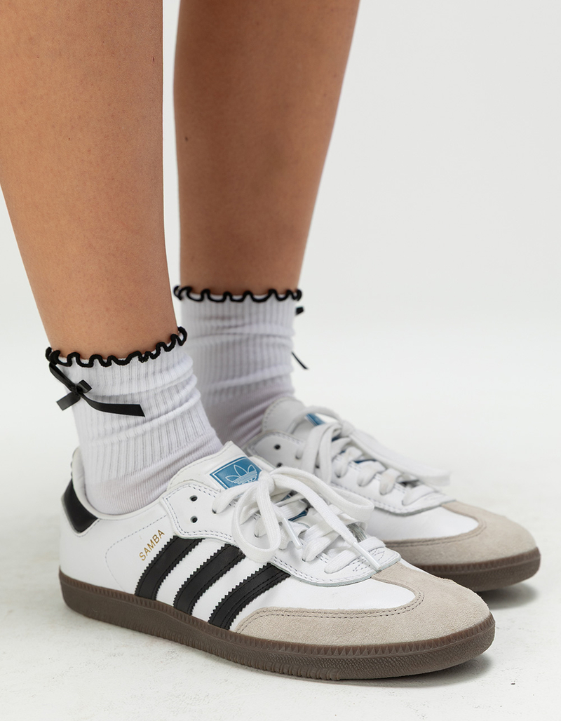 FULL TILT 3 Pack Ruffle & Bow Womens Socks image number 2