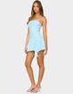 EDIKTED Elaia Asymmetric Strapless Lace Mini Dress image number 3