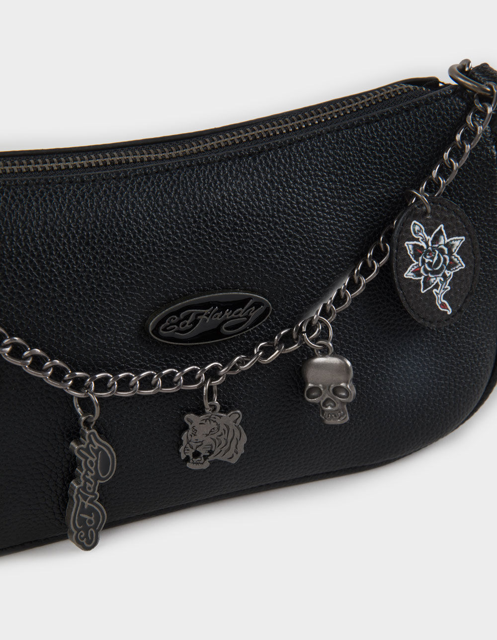 エドハーディ　Ed Hardy ウマ　ショルダーバッグ Ed Hardy Skull Gem Black Handbag | Zumiez