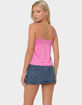 EDIKTED Michey Tie Front Babydoll Tank Top image number 3
