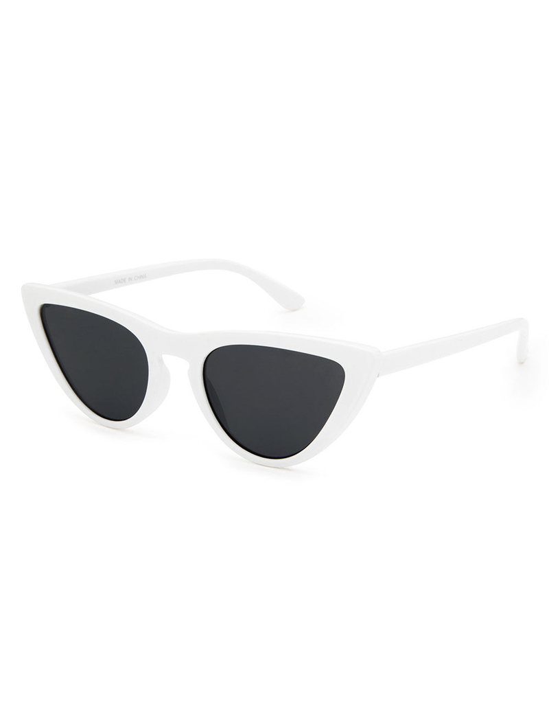 FULL TILT Babe Cat Eye White Sunglasses image number 0