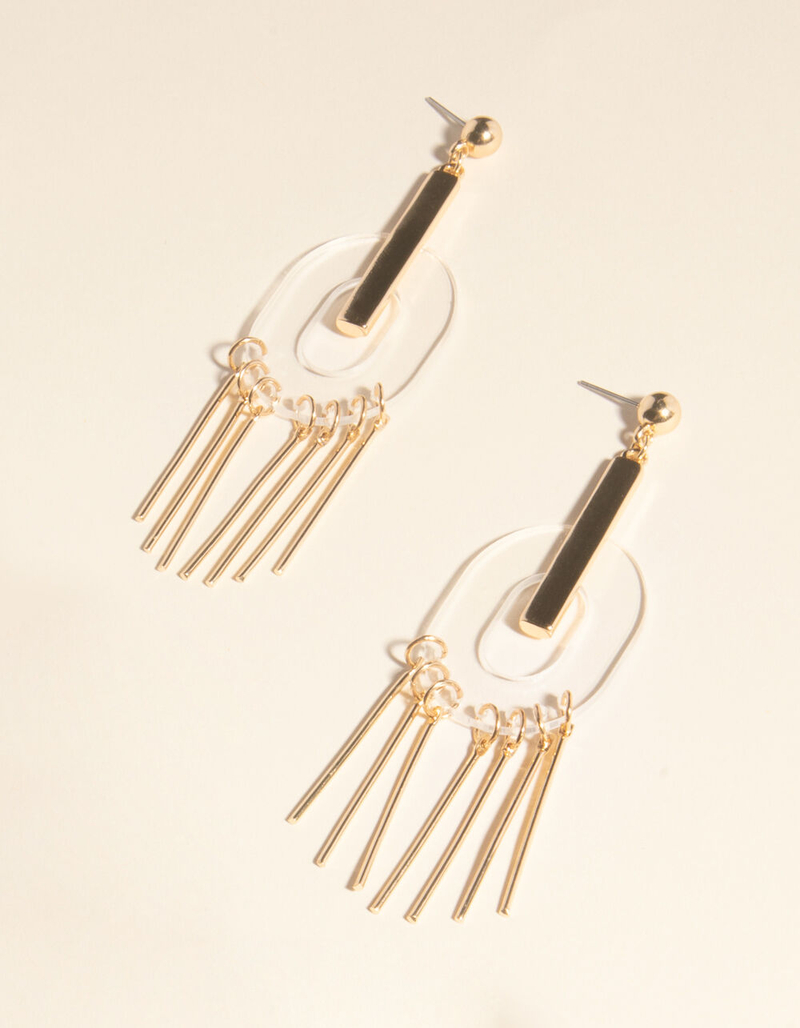 WEST OF MELROSE Clear Dangle Earrings image number 1