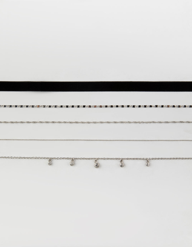 FULL TILT 4 Pack Velvet/Chain Chokers image number 0