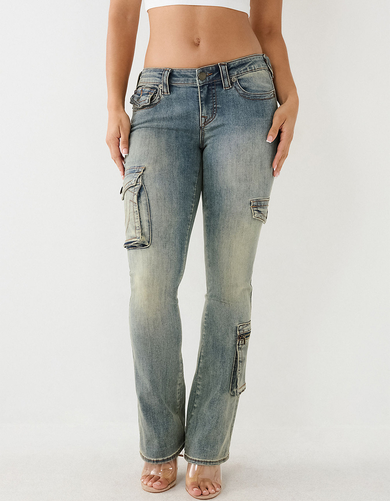 TRUE RELIGION Becca Low Rise Womens Bootcut Cargo Jeans image number 0