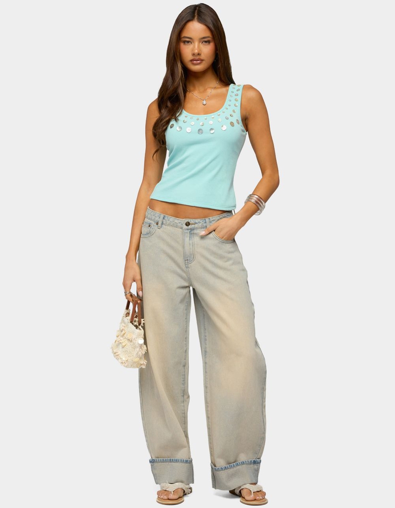 EDIKTED Kella Low Rise Baggy Jeans image number 4