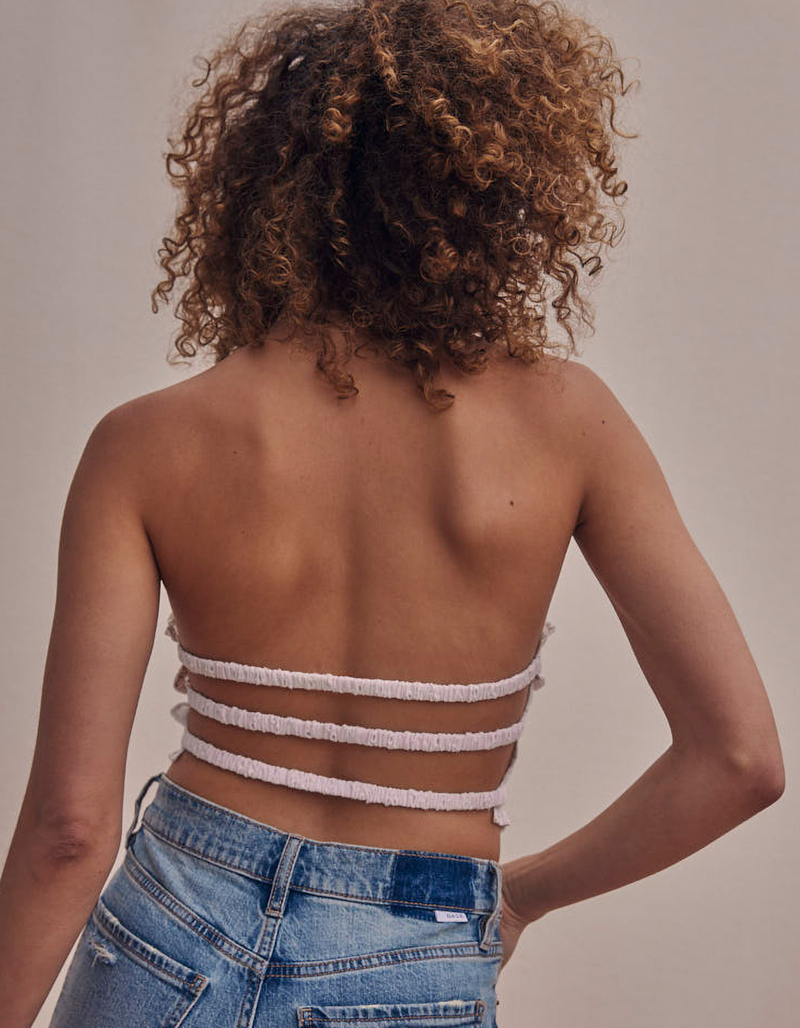 WEST OF MELROSE Eyelet Open Back Womens Tube Top image number 1