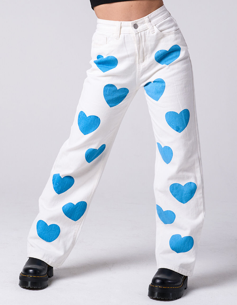 TRUEWRLD Blue Heart Womens Jeans image number 1