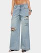 EDIKTED Ellah Distressed Low Rise Baggy Jeans image number 1