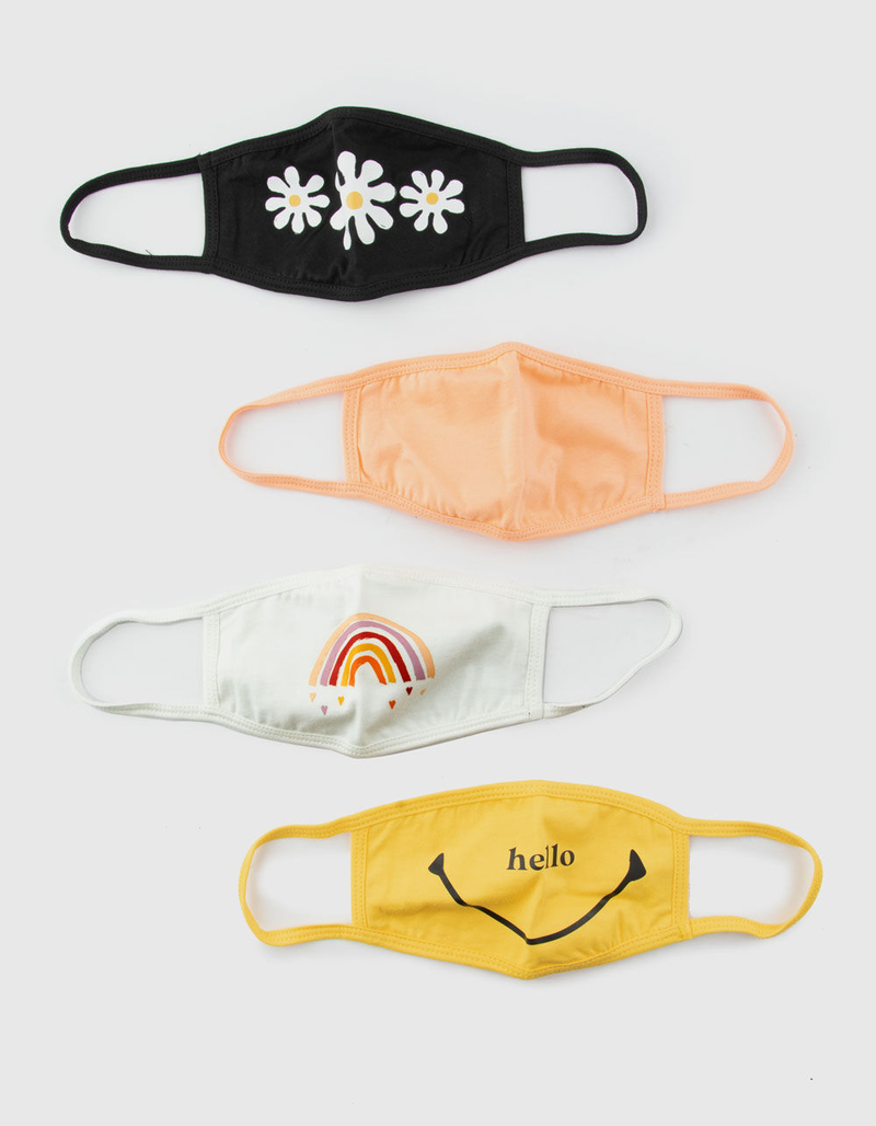 Hello Collection 4 Pack Fashion Face Masks image number 0
