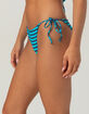 DAMSEL Hilo Texture Reversible Tie Side Cheeky Bikini Bottoms image number 3