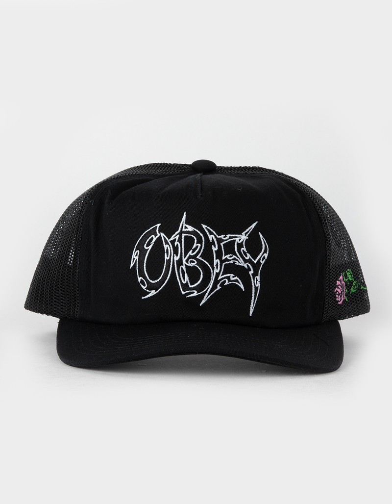 OBEY Thornz Twill Trucker Hat image number 0