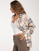 RSQ Womens Raw Edge Flannel image number 3