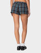 EDIKTED Cabin Plaid Shorts image number 5