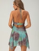 WEST OF MELROSE Printed Mesh Womens Halter Mini Dress image number 4