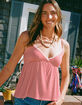 RSQ Womens Stripe Babydoll Top image number 1