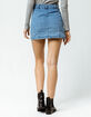 SKY AND SPARROW Button Front Denim Mini Skirt image number 3