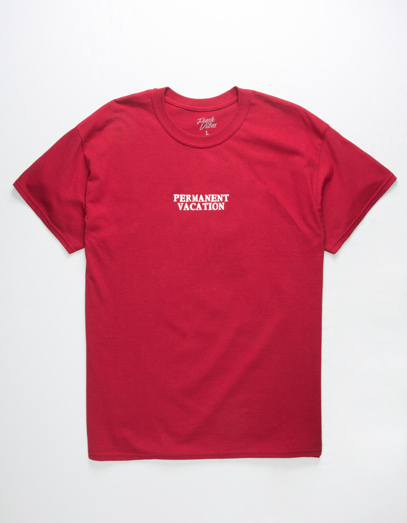 FRESH VIBES Vacation Time Mens T-Shirt image number 1