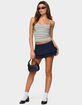 EDIKTED Adelia Striped Ruched Tank Top image number 5