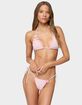 EDIKTED Azalea Crochet Triangle Bikini Top image number 1