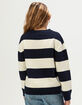 FULL TILT Girls Stripe Oversized Crewneck Sweater image number 4