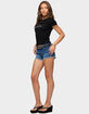EDIKTED Union Jack Low Rise Denim Shorts image number 4