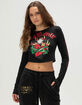 ED HARDY Cross Womens Long Sleeve Baby Tee image number 1