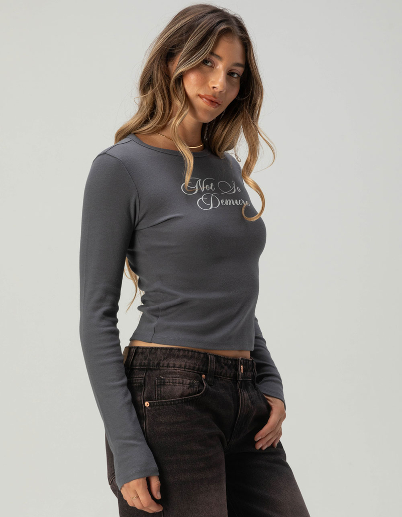 RSQ Womens Not So Demure Baby Tee image number 2