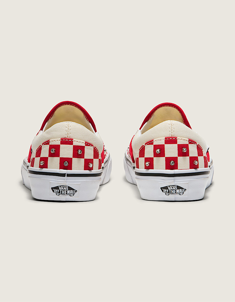 VANS Classic Slip-On Checkerboard Rhinestone Womens Shoes image number 3