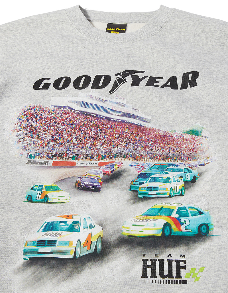 HUF x Goodyear Team HUF Mens Crewneck Sweatshirt image number 3