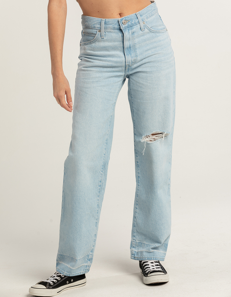 LEVI'S 94 Baggy Womens Jeans - Light Indigo Destructed image number 1
