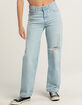 LEVI'S 94 Baggy Womens Jeans - Light Indigo Destructed image number 2
