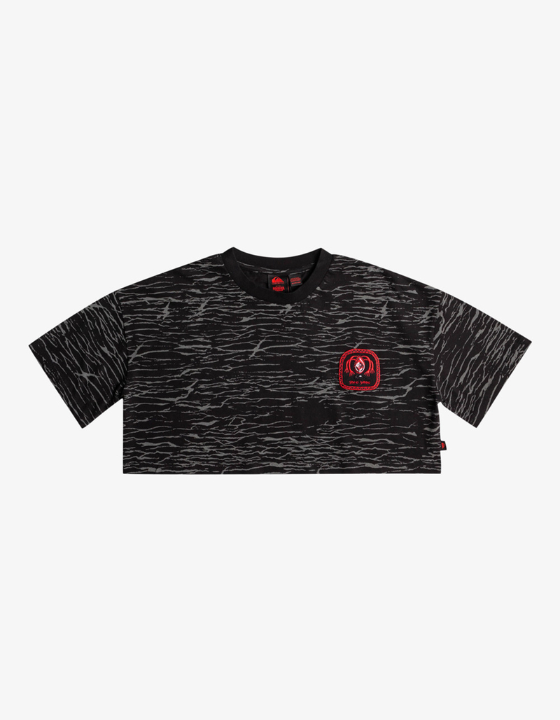 QUIKSILVER x Stranger Things Upside Down Womens Crop Tee image number 5