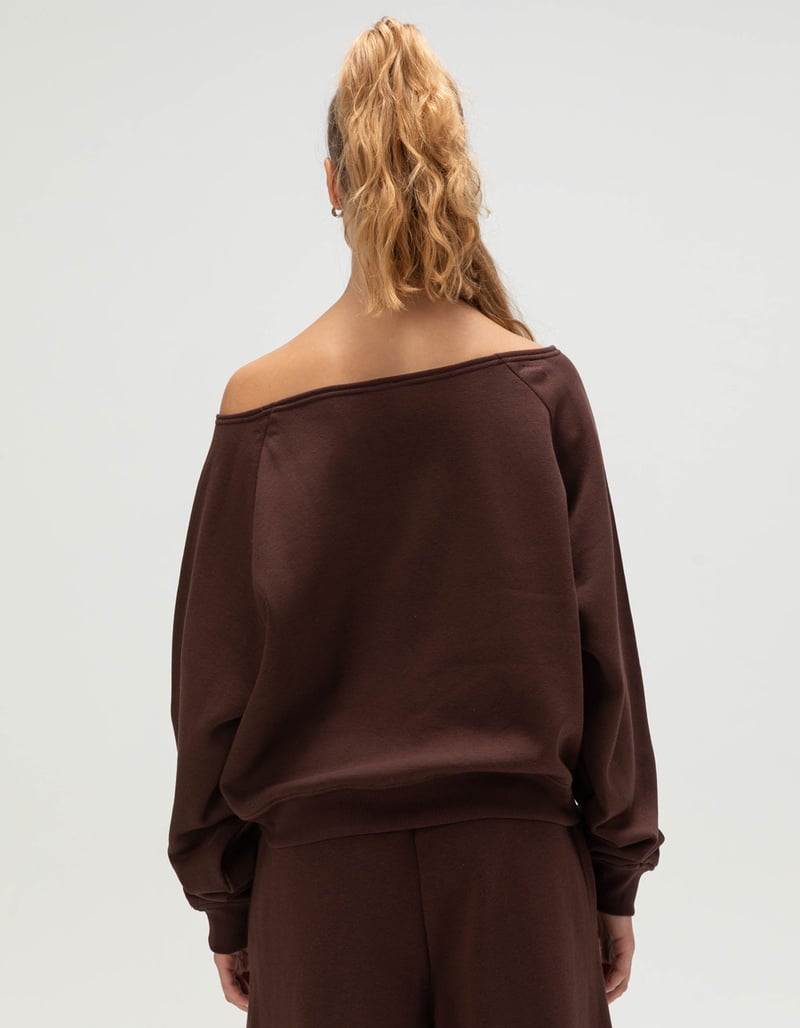 TILLYS Off The Shoulder Womens Sweatshirt image number 3