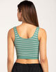 FULL TILT Seamless Stripe V-Neck Womens Rib Tank Top image number 3