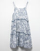 HAYDEN Botanical Print Tiered Tie Shoulder Girls Dress image number 1