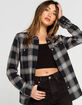 BRIXTON Bowery Womens Navy Flannel Shirt image number 2