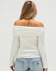 MADDEN GIRL Off The Shoulder Womens Sweater image number 4