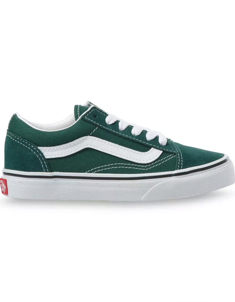 VANS Old Skool Kids Bistro Green & True White Shoes image number 1