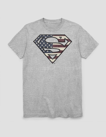 SUPERMAN Vintage Flag Logo Unisex Tee Primary Image