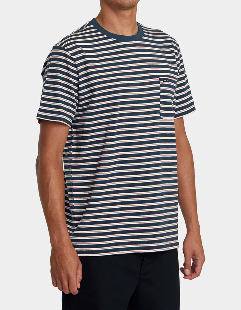RVCA Magnolia Mens Stripe Pocket Tee image number 2