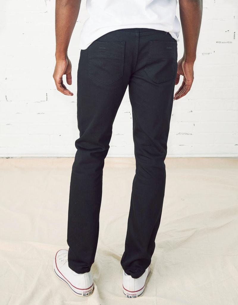 RSQ Mens Slim Taper Black Jeans image number 2