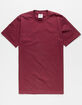 SHAKA WEAR Heavyweight Mens Burgundy T-Shirt image number 1