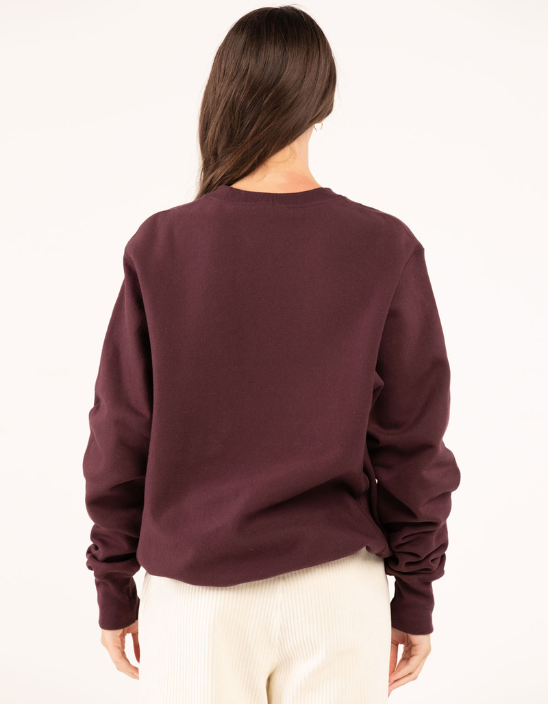 CHAMPION Reverse Weave Embroidered Womens Oversized Crewneck Sweatshirt image number 3