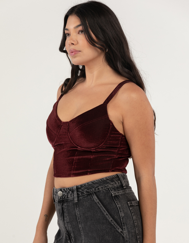 FULL TILT Solid Textured Bustier image number 1