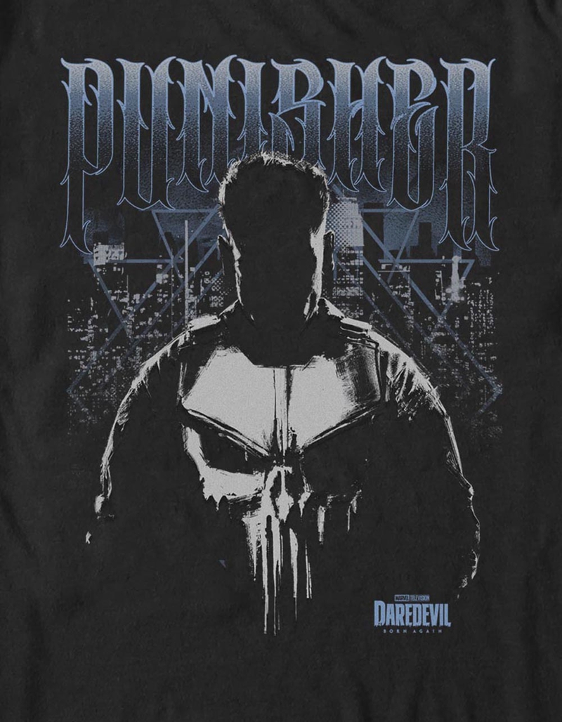DAREDEVIL BORN AGAIN Punisher City Skyline Unisex Tee image number 1