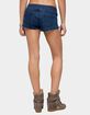 EDIKTED Double Belted Low Rise Denim Shorts image number 3