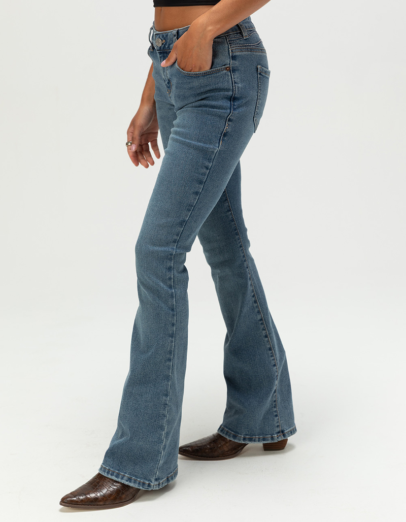 RSQ Womens Low Rise Butterfly Bootcut Jeans image number 3