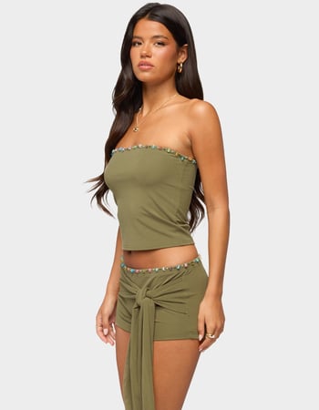 EDIKTED Monroah Bead Strapless Top Alternative Image