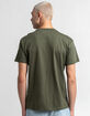 RSQ Oversized Solid Mens Olive Pocket Tee image number 4